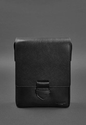 Черная мужская кожаная сумка-мессенджер BlankNote BN-BAG-18-g BN-BAG-18-g фото