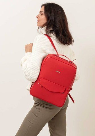 Женский красный рюкзак из натуральной кожи BlankNote BN-BAG-19-red BN-BAG-19-red фото