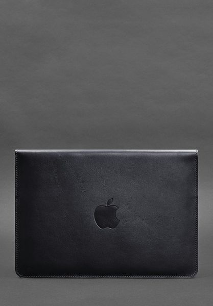 Темно-синий кожаный чехол-конверт для MacBook 14 BlankNote BN-GC-22-navy-blue фото