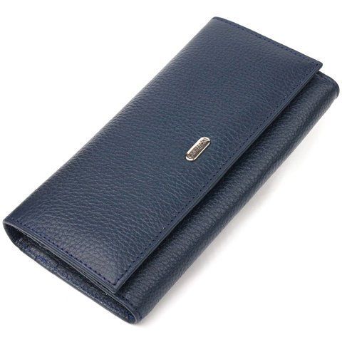 Кошелек-клатч из натуральной кожи синего цвета CANPELLINI SO-21659 SO-21659 фото