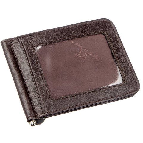Шкіряний затискач для купюр коричневого кольору ST Leather SO-18938 SO-18938 фото