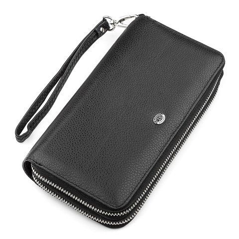 Гаманець-клатч з натуральної шкіри чорного кольору ST Leather SO-18451 SO-18451 фото