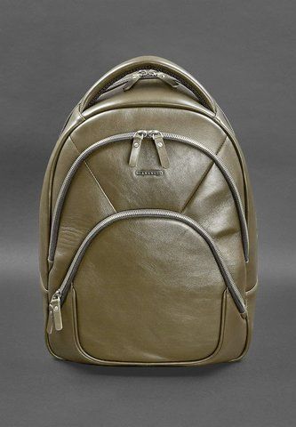 Женский оливковый рюкзак из натуральной кожи BlankNote BN-BAG-48-olive BN-BAG-48-olive фото