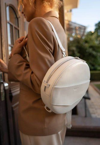 Женская белая кожаная сумка-рюкзак BlankNote BN-BAG-30-light BN-BAG-30-light фото