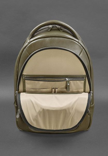 Жіночий оливковий рюкзак з натуральної шкіри BlankNote BN-BAG-48-olive BN-BAG-48-olive фото