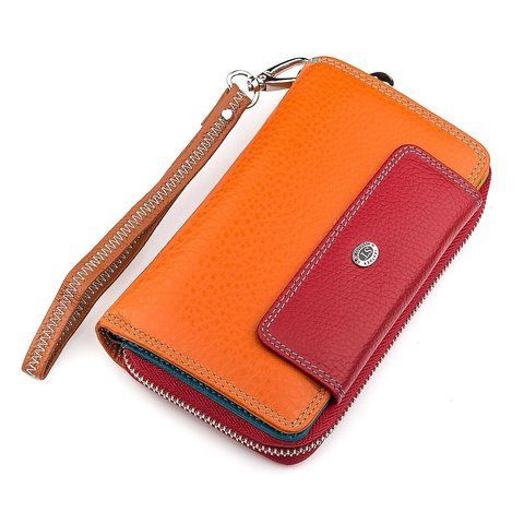 Кожаный кошелек-клатч красного цвета ST Leather SO-18441 SO-18441 фото