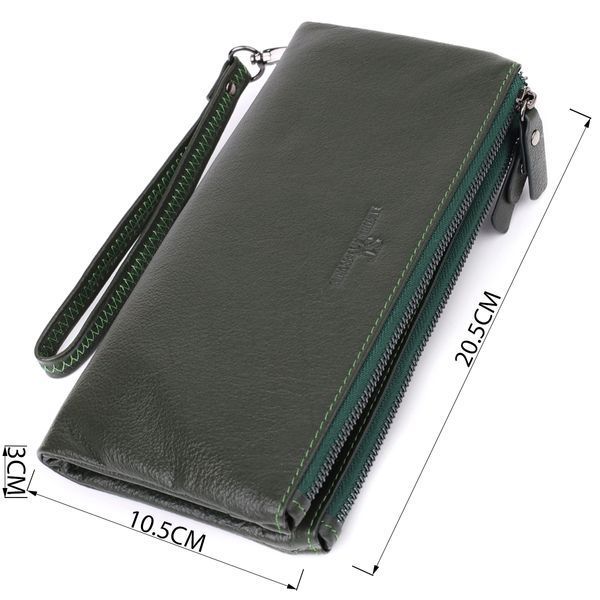 Гаманець-клатч з натуральної шкіри зеленого кольору ST Leather SO-23110 SO-23110 фото