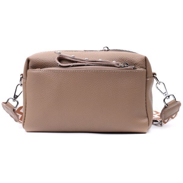 Женская кожаная сумка-кросс-боди Vintage SO-22650 бежевая SO-22650 фото