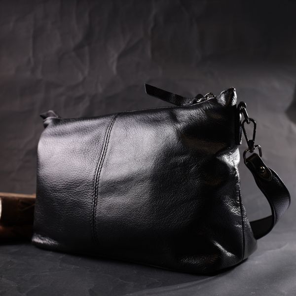 Женская кожаная сумка-кросс-боди Vintage SO-22379 черная SO-22379 фото