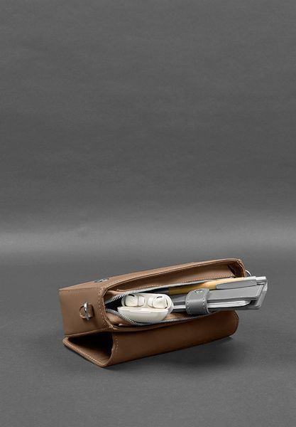 Карамельная сумка кросс-боди женская из натуральной кожи BlankNote BN-BAG-52-caramel BN-BAG-52-caramel фото