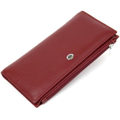 Шкіряний гаманець-клатч темно червоний кольору ST Leather SO-19380 SO-19380 фото