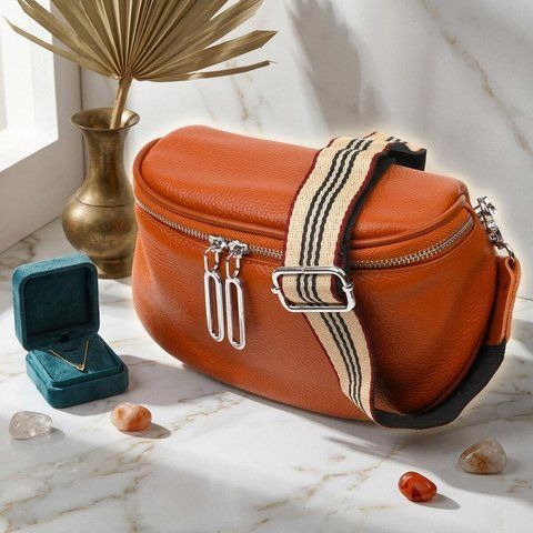 Женская кожаная сумка-кросс-боди Vintage SO-22112 рыжая SO-22112 фото