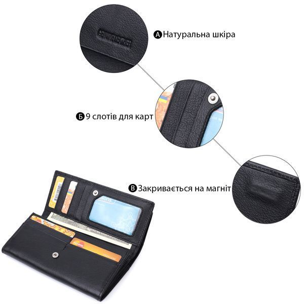 Чорний гаманець-клатч з натуральної шкіри ST Leather SO-22696 SO-22696 фото