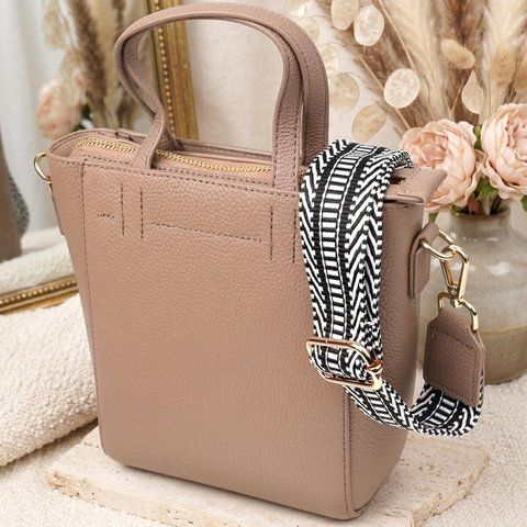 Женская кожаная сумка-кросс-боди Vintage SO-22918 бежевая SO-22918 фото