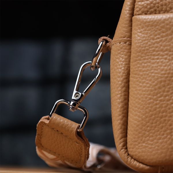 Женская кожаная сумка-кросс-боди Vintage SO-SALE_15139 бежевая SO-sale_15139 фото