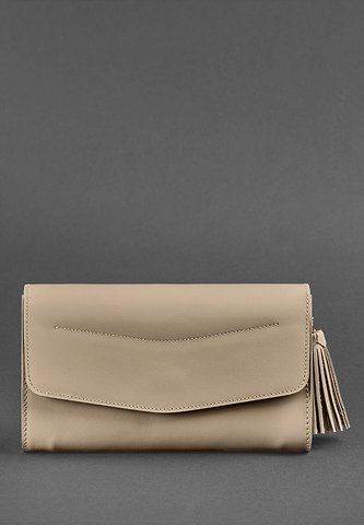 Светло-бежевая женская кожаная сумка-клатч BlankNote BN-BAG-7-light-beige BN-BAG-7-light-beige фото