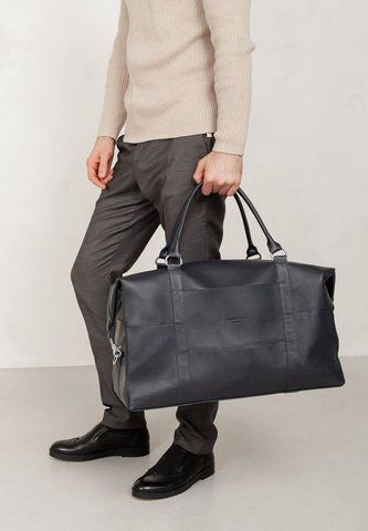 Темно-синя шкіряна дорожня сумка BlankNote BN-BAG-41-mystic BN-BAG-41-mystic фото