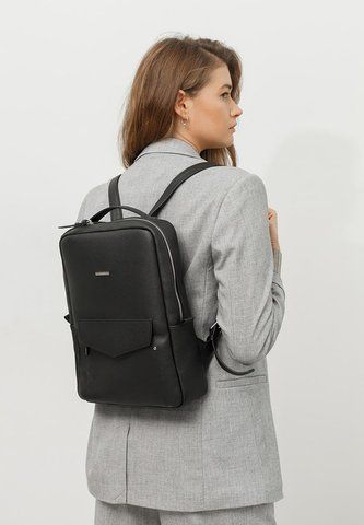 Женский черный кожаный рюкзак BlankNote BN-BAG-19-onyx BN-BAG-19-onyx фото