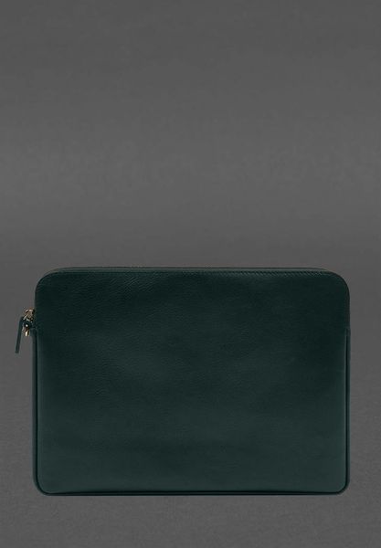 Зеленый кожаный чехол для MacBook 13 на молнии BlankNote BN-GC-29-malachite фото