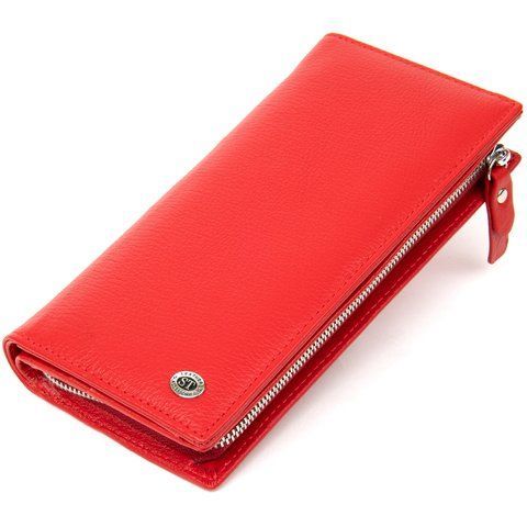 Кожаный кошелек-клатч красного цвета ST Leather SO-19372 SO-19372 фото