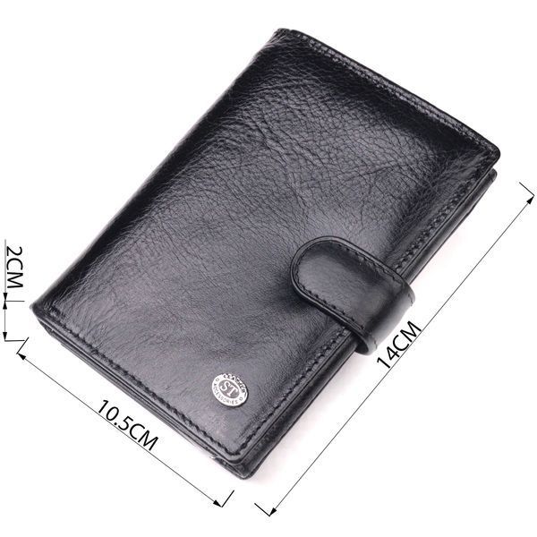 Картхолдер з натуральної шкіри чорного кольору ST Leather SO-19406 SO-19406 фото