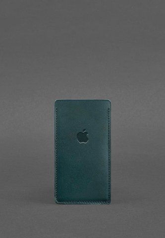 Зелений чохол для iPhone 13 з натуральної шкіри BlankNote BN-GC-3-malachite фото