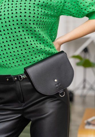 Кожаная сумка кросс-боди женская черная The Wings TW-Rubby-small-black TW-Rubby-small-black фото