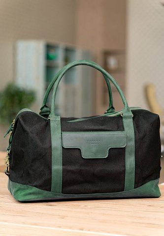 Зелена шкіряна дорожня сумка BlankNote BN-BAG-53-iz BN-BAG-53-iz фото