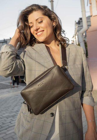 Темно-коричнева шкіряна поясна сумка BlankNote BN-BAG-20-choko BN-BAG-20-choko фото