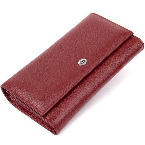 Темно червоний кошелек-клатч из натуральной кожи ST Leather SO-19392 SO-19392 фото