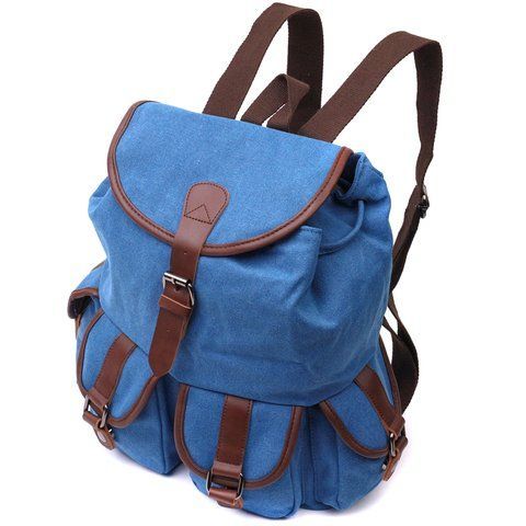 Блакитний рюкзак з текстилю Vintage SO-22152 SO-22152 фото