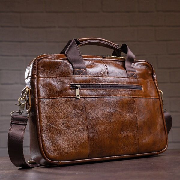 Чоловічий шкіряний портфель Vintage SO-14837 коричневий SO-14837 фото