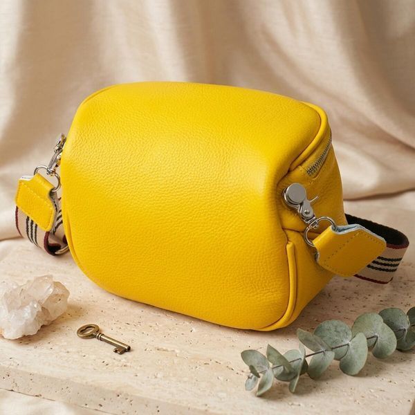 Женская кожаная сумка-кросс-боди Vintage SO-22116 желтая SO-22116 фото