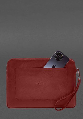 Красный чехол для MacBook 13 из натуральной кожи BlankNote BN-GC-29-red фото