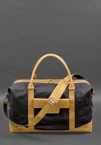 Жовта шкіряна дорожня сумка BlankNote BN-BAG-53-ylw-kr BN-BAG-53-ylw-kr фото