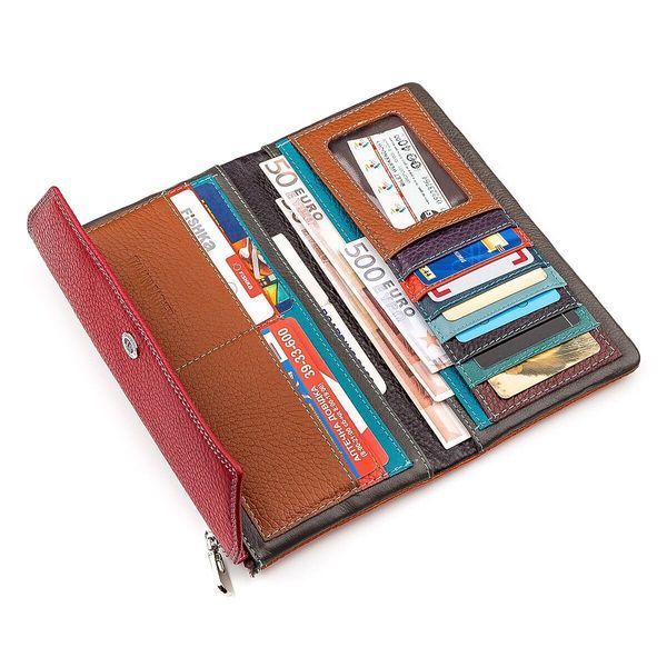 Шкіряний гаманець-клатч червоного кольору ST Leather SO-18406 SO-18406 фото