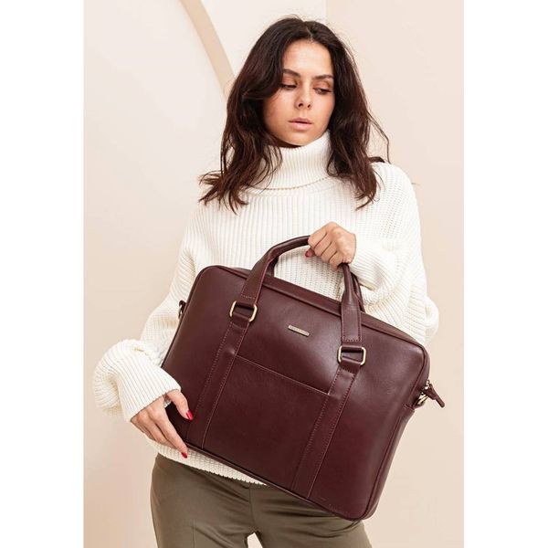 Бордовая кожаная сумка-портфель BlankNote BN-BAG-37-vin BN-BAG-37-vin фото