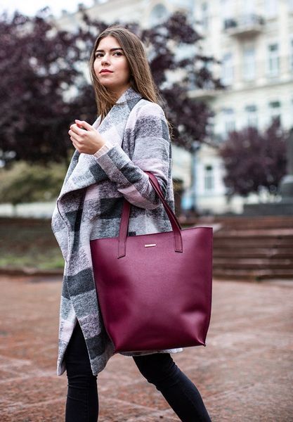 Бордова шкіряна сумка-шопер BlankNote BN-BAG-17-vin BN-BAG-17-vin фото