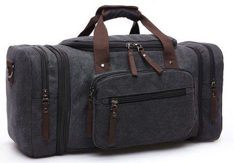 Текстильна дорожня сумка унісекс Vintage SO-20080 чорна SO-20080 фото