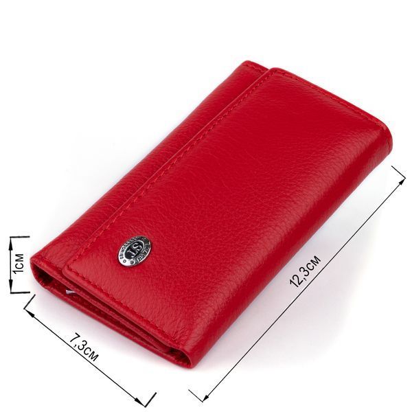 Шкіряна кишенькова ключниця червоного кольору ST Leather SO-19222 SO-19222 фото