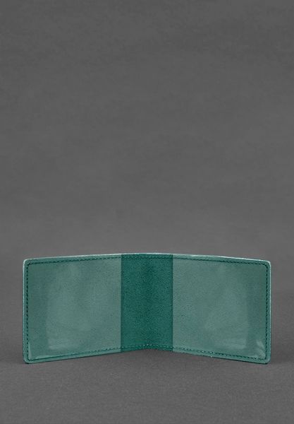 Зеленая кожаная обложка для удостоверения BlankNote BN-IDC-3-malachite фото