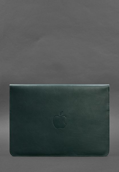 Зеленый чехол-конверт для MacBook 13 на магните BlankNote BN-GC-9-malachite фото