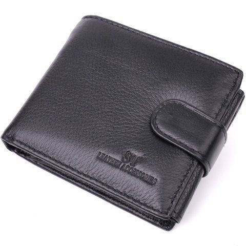 Портмоне з натуральної шкіри чорного кольору ST Leather SO-22455 SO-22455 фото