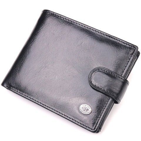 Портмоне з натуральної шкіри чорного кольору ST Leather SO-19412 SO-19412 фото