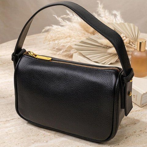 Женская кожаная сумка-кросс-боди Vintage SO-22127 черная SO-22127 фото