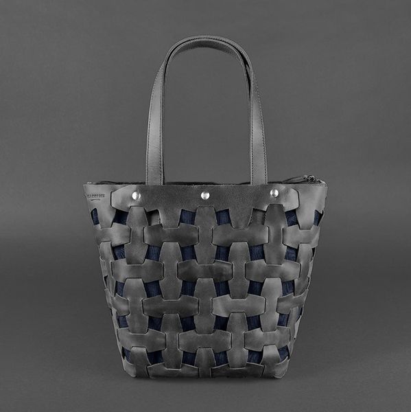 Черная сумка-шопер из ткани и кожи BlankNote BN-BAG-33-g-kr BN-BAG-33-g-kr фото