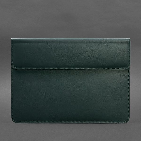 Зеленый чехол-конверт для MacBook 13 на магните BlankNote BN-GC-9-malachite фото