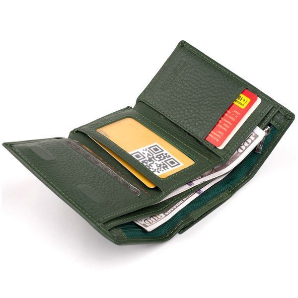 Портмоне з натуральної шкіри зеленого кольору ST Leather SO-19332 SO-19332 фото