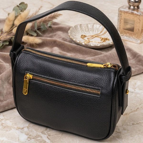 Женская кожаная сумка-кросс-боди Vintage SO-22127 черная SO-22127 фото