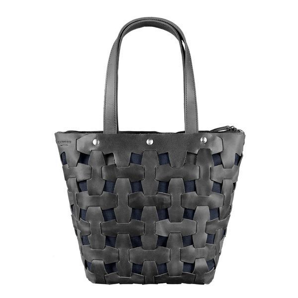 Черная сумка-шопер из ткани и кожи BlankNote BN-BAG-33-g-kr BN-BAG-33-g-kr фото